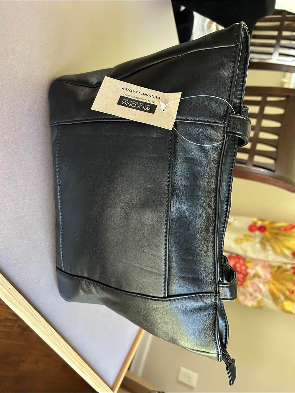 Wilson Black Leather Shoulder Bag